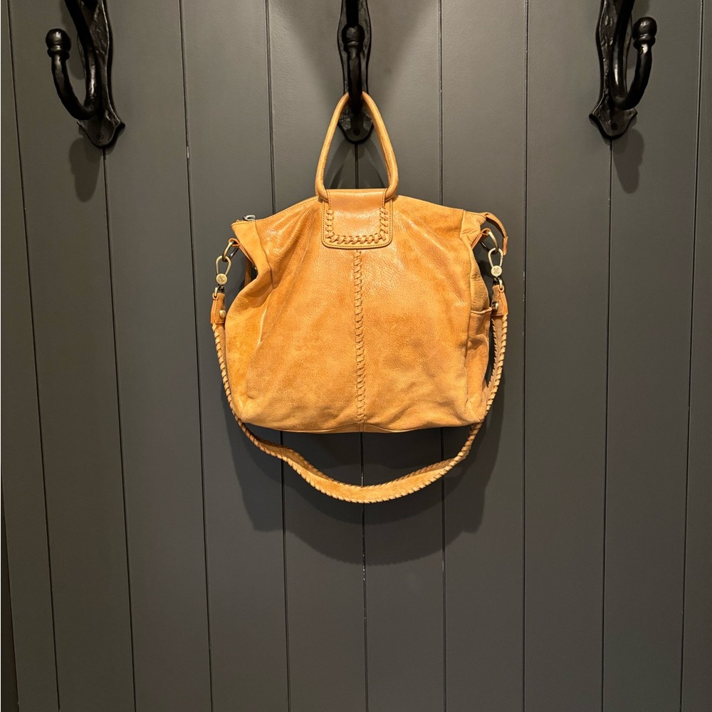 HOBO Sheila Large Satchel Whiskey Leather Tote Bag